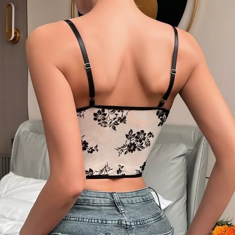 Сексуальный глубокий V Глубокий вырез шеи Low Cut стальное кольцо Boning корсет